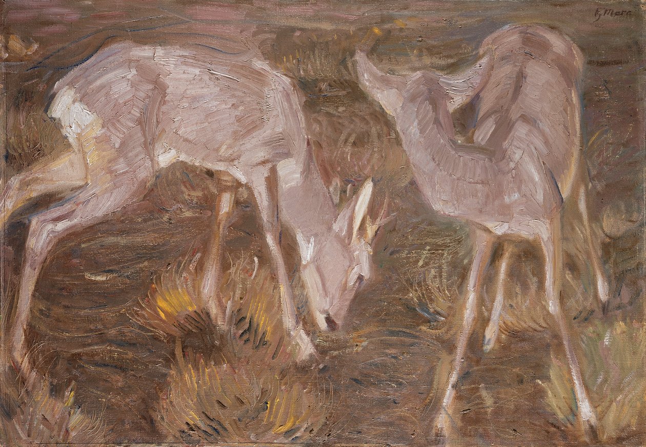 Des chevreuils au crépuscule - Franz Marc