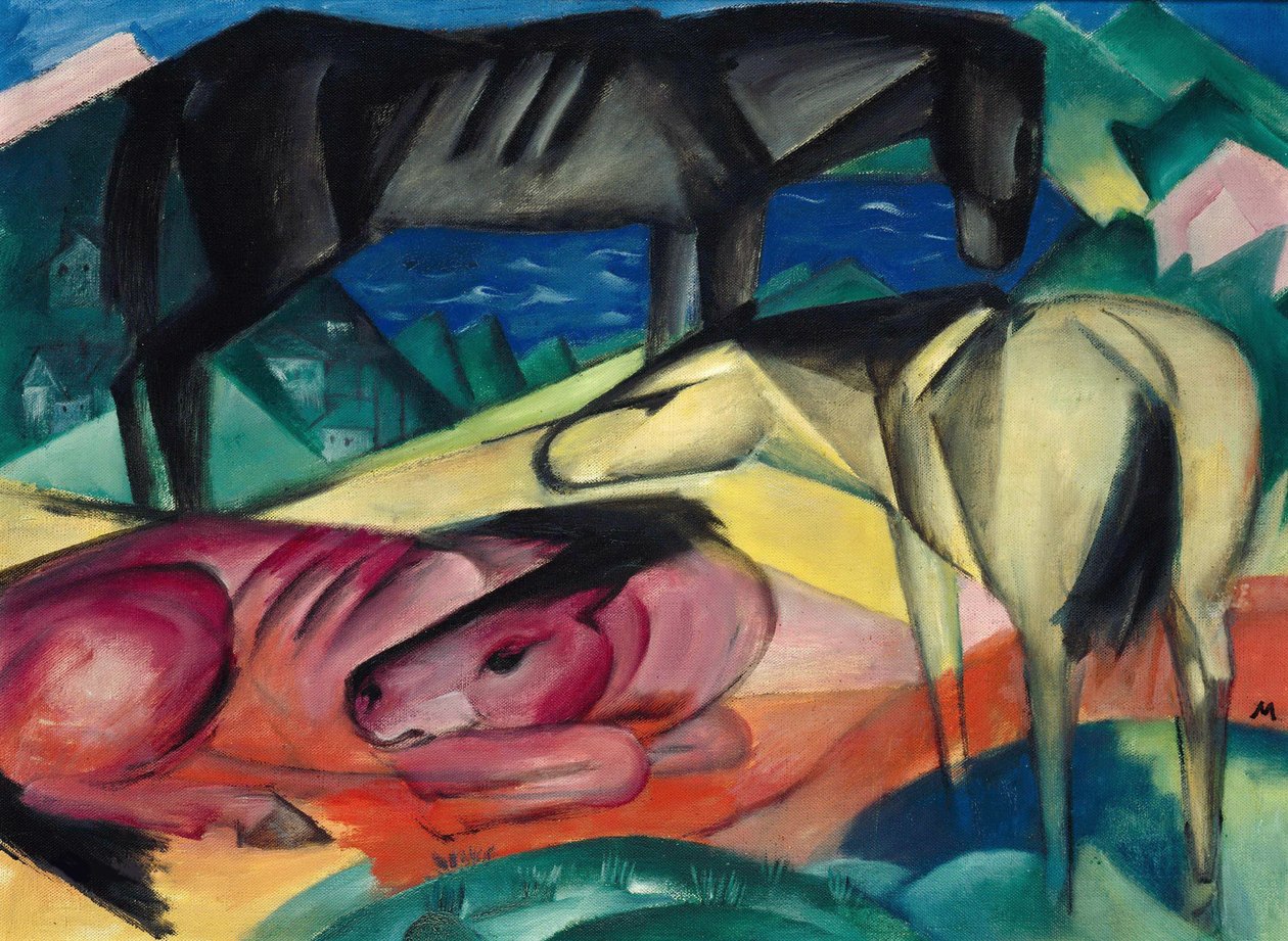 Trois chevaux II, 1913 - Franz Marc