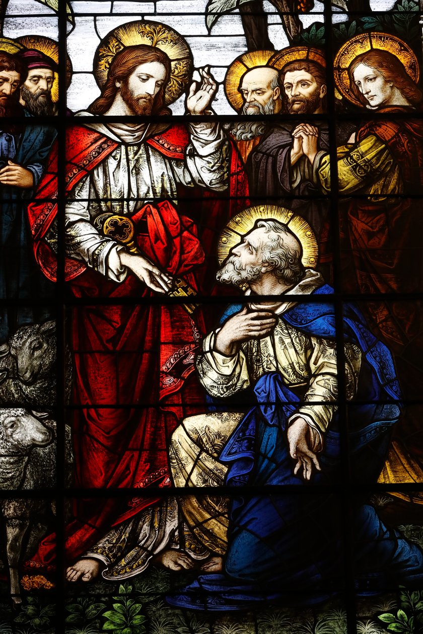Christ remettant les clés à Saint Pierre, vers 1920 - Franz Mayer