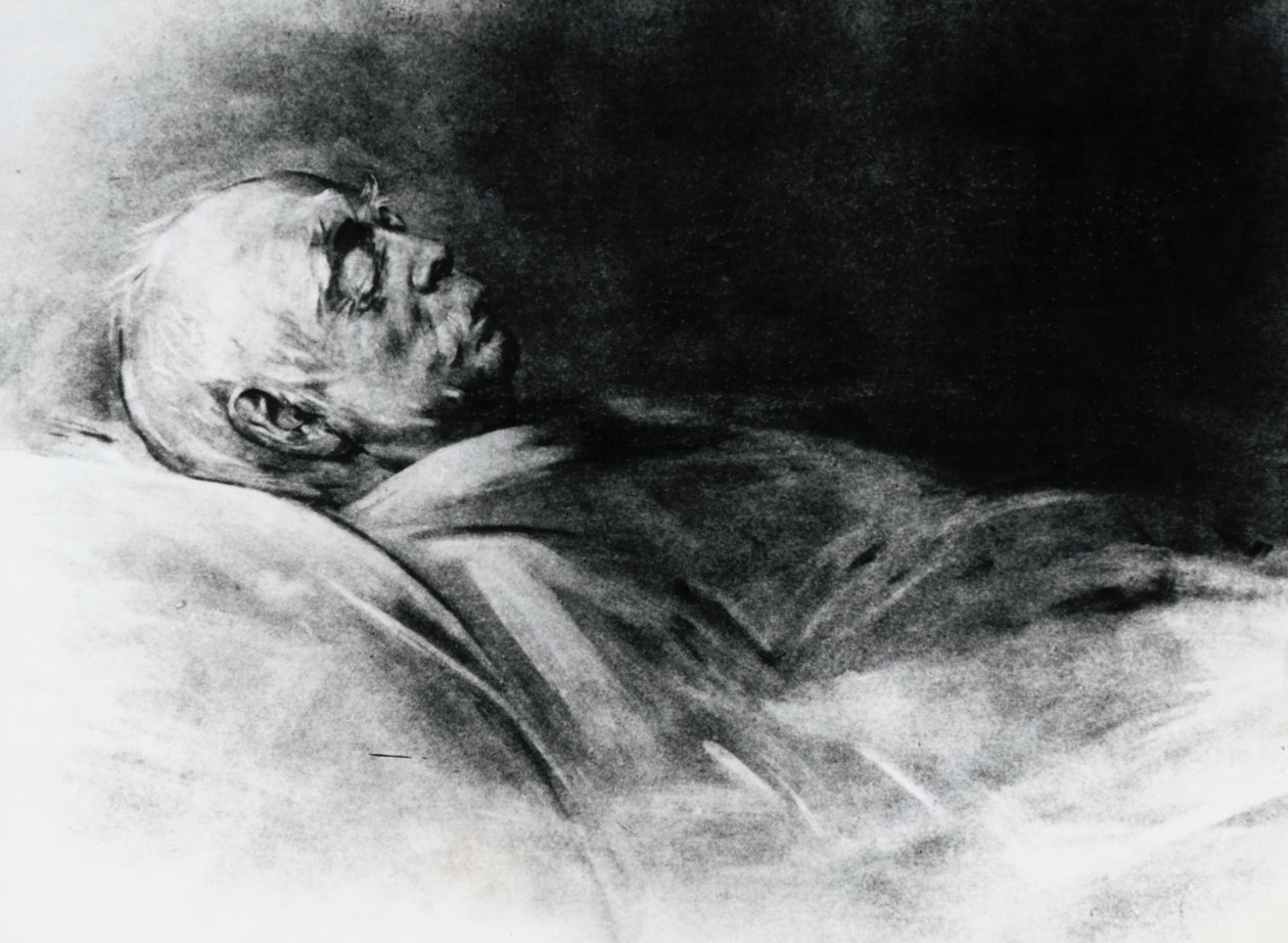 Otto von Bismarck (1815-1898) sur son lit de mort - Franz Seraph von Lenbach