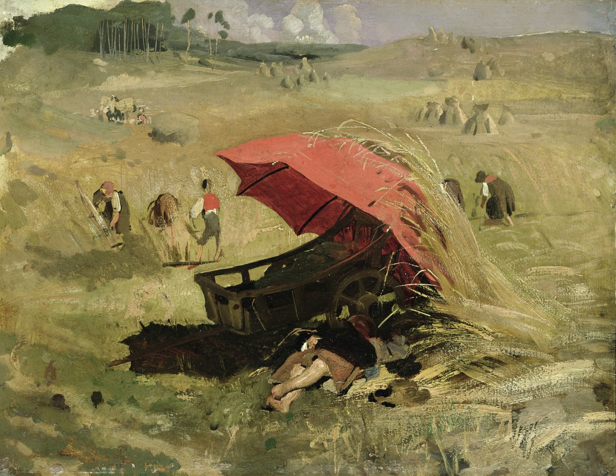 Le Parasol Rouge, c.1860 - Franz Seraph von Lenbach