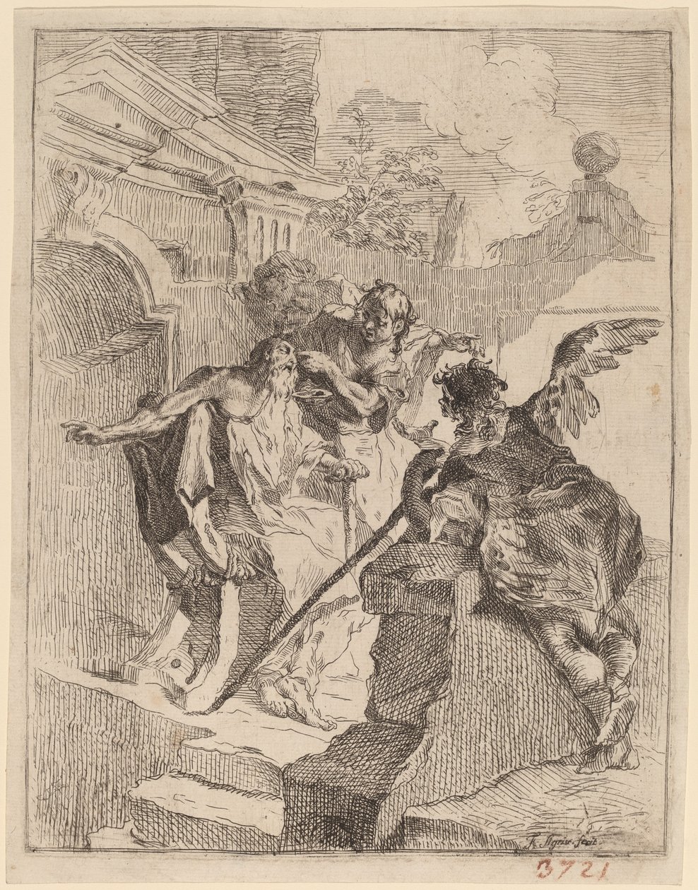 Tobie guérissant son père - Franz Sigrist the Elder