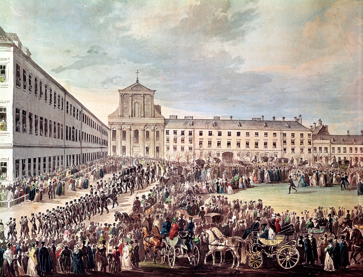 Funérailles de Ludwig van Beethoven (1770-1827) à Vienne, 29 mars 1827 (détail) - Franz Stober