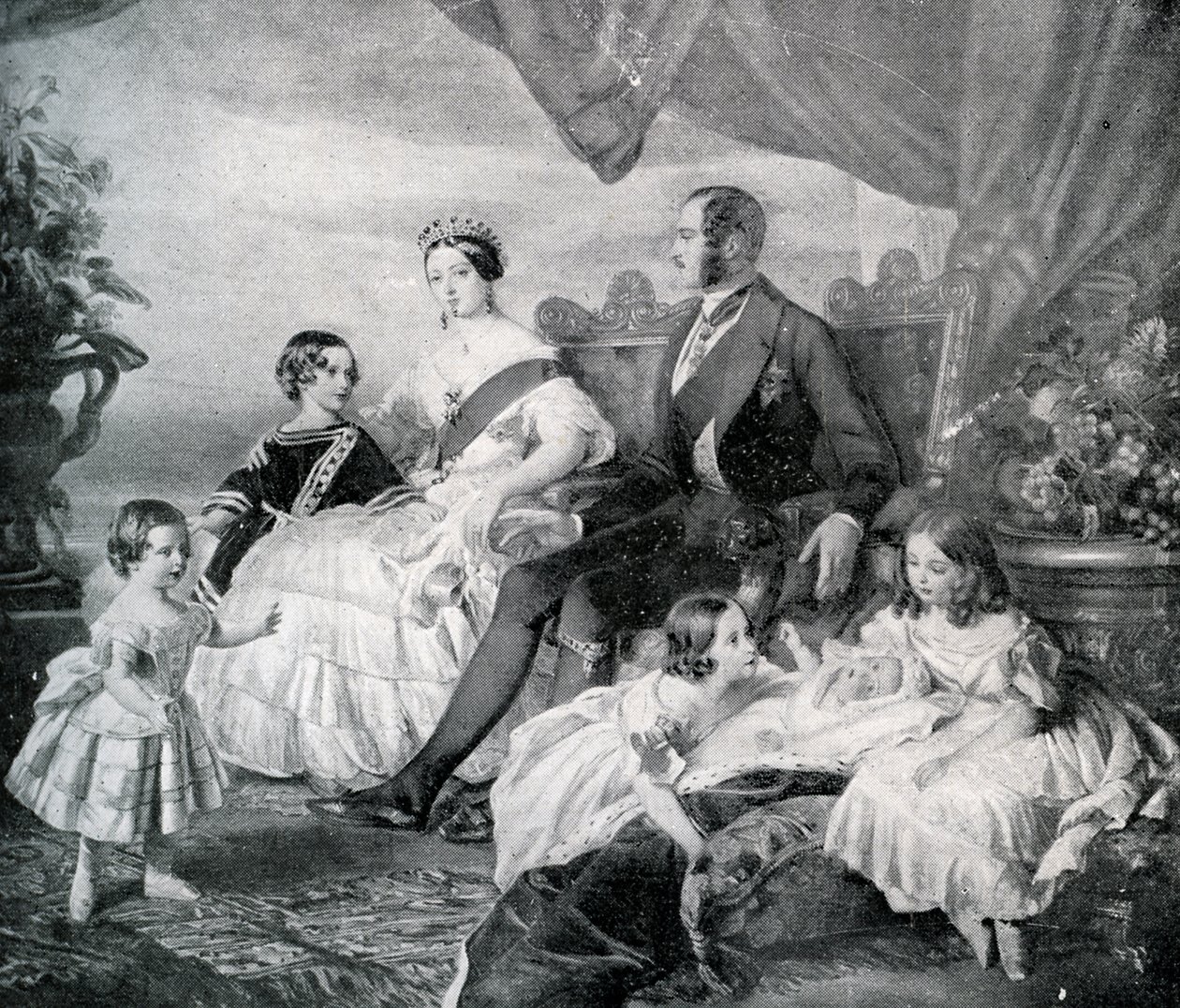 Reine Victoria avec le prince Albert et leurs enfants - Franz Xaver  Winterhalter (after)