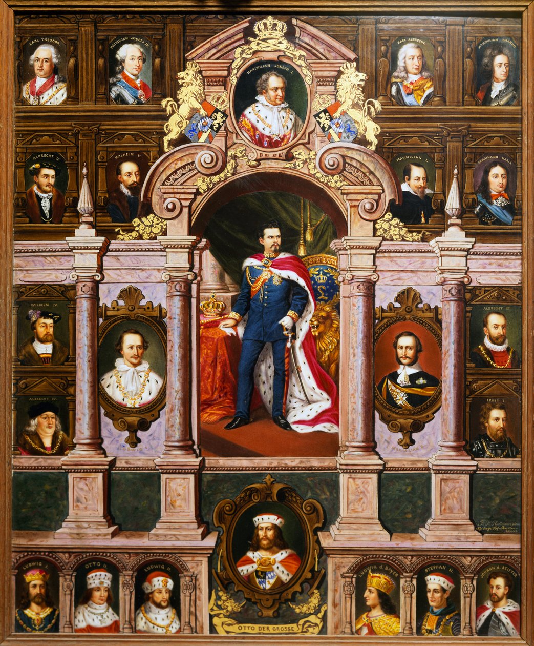 Portraits des rois bavarois de la famille Wittelsbach - Franz Xaver Thallmaier