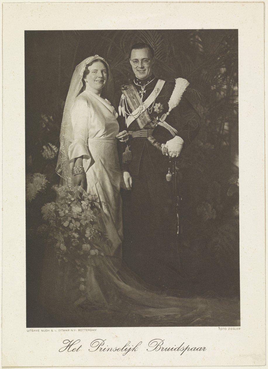 Portrait de Juliana, reine des Pays-Bas, et de Bernhard de Lippe-Biesterfeld - Franz Ziegler
