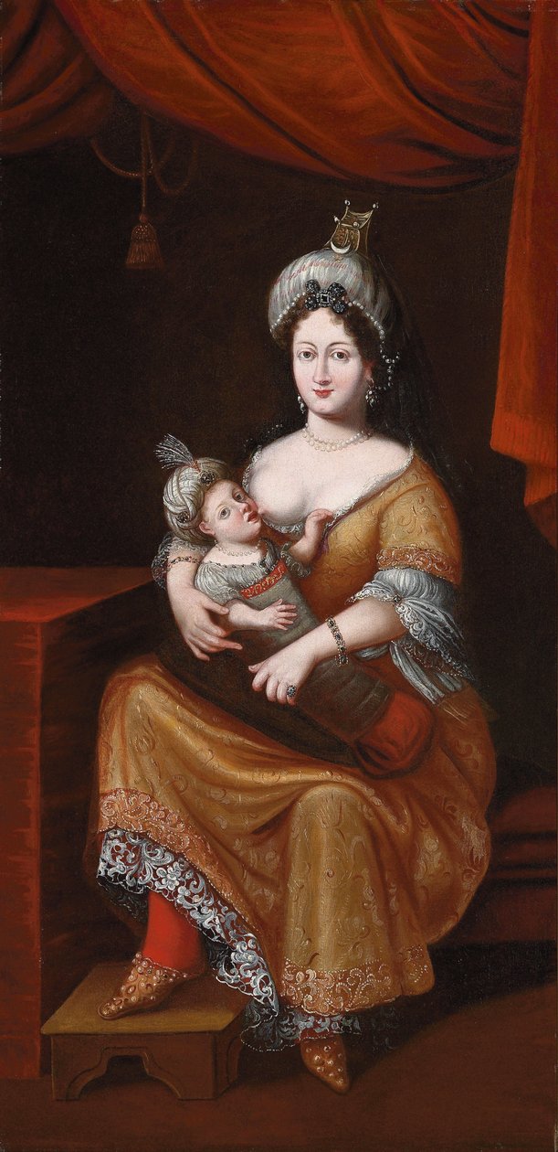 Kösem Sultan et son fils, le futur Sultan Murad IV ou Sultan Ibrahim, deuxième quart du XVIIe siècle - Franz and Gemminger Herrmann