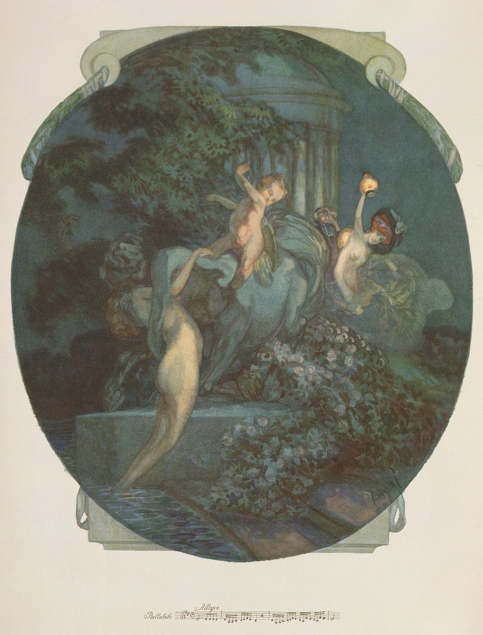 Centaure, nymphes et Cupidon - Franz von Bayros (1866 1924)