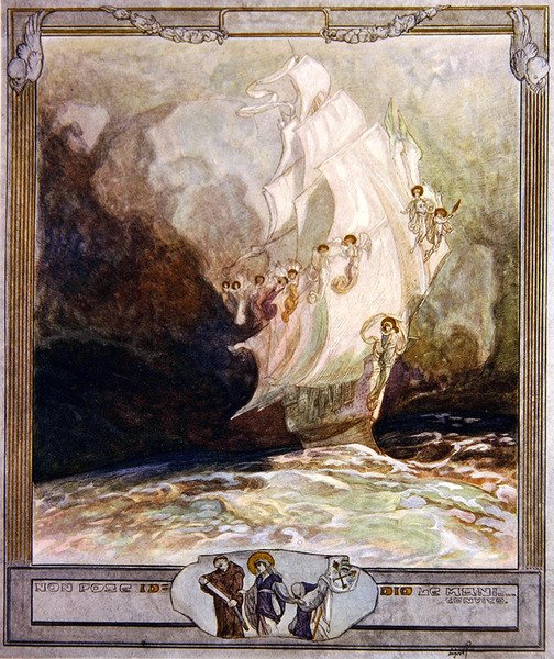 Illustration de la Divine Comédie de Dante, Paradis, Chant XXVII - Franz von Bayros