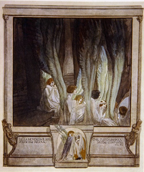 Illustration de la Divine Comédie de Dante, Purgatoire, Chant XXI: 62 - Franz von Bayros
