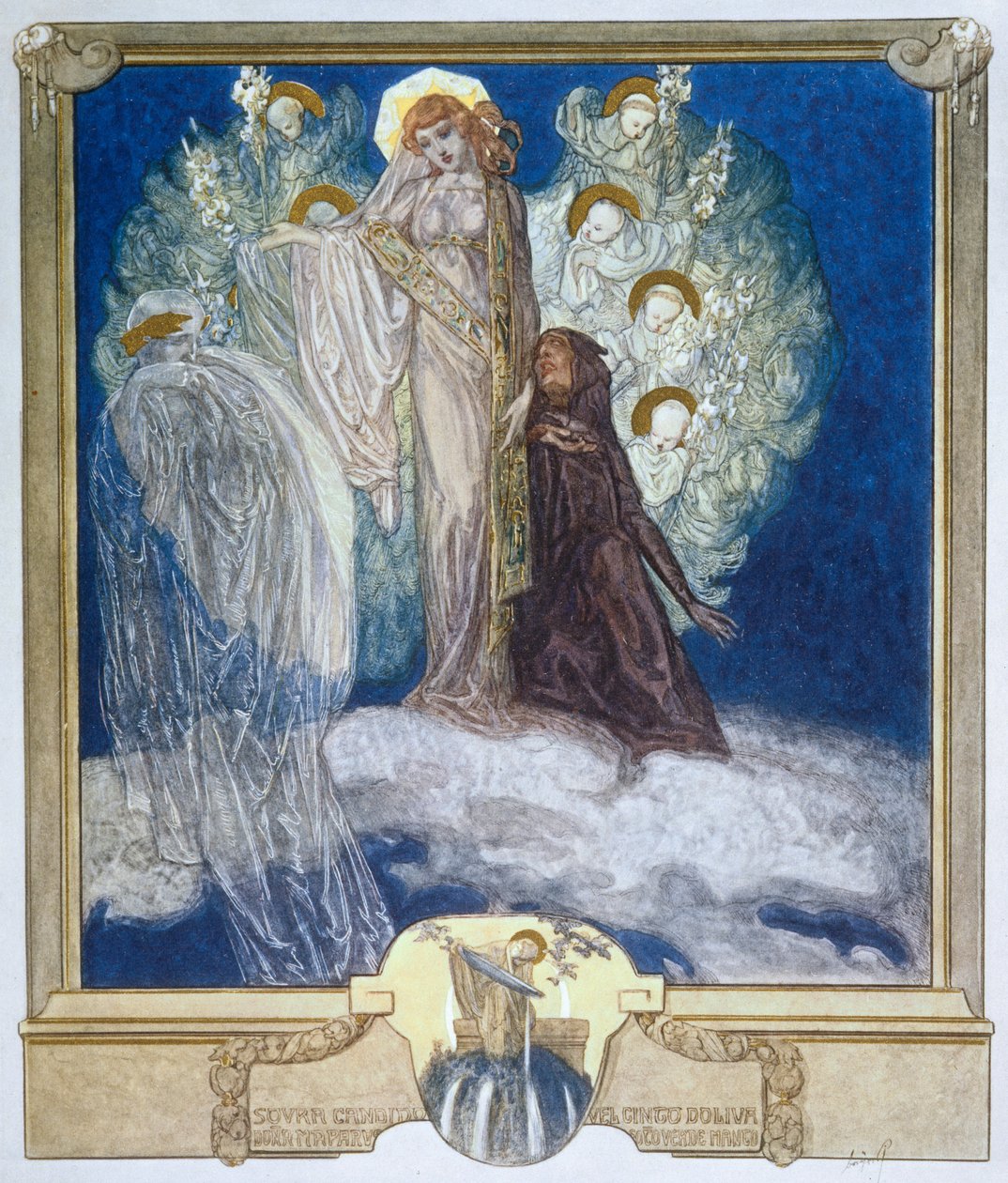 Illustration de la Divine Comédie de Dante, Purgatoire, Chant XXX - Franz von Bayros