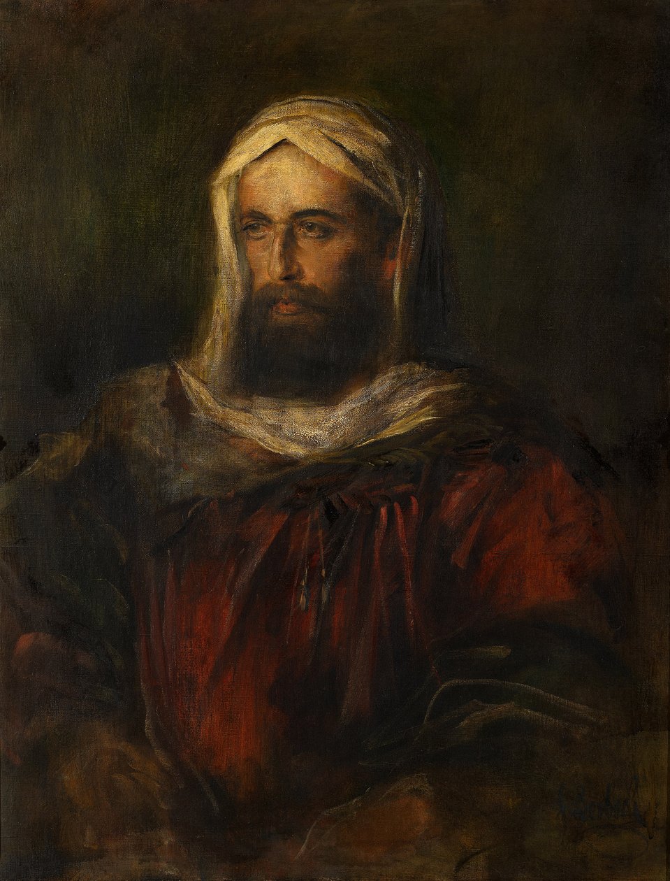 Portrait de Hermann Levi en costume oriental - Franz von Lenbach