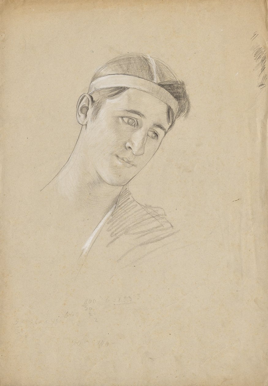 Étude de tête pour Achille - Franz von Matsch