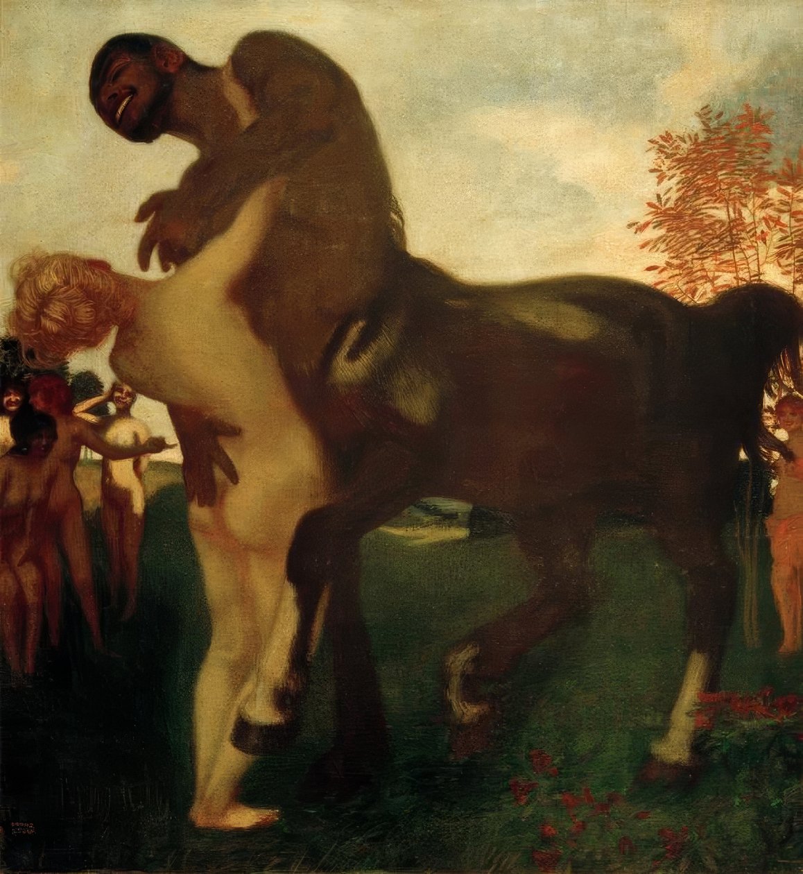 Centaure et nymphe - Franz von Stuck