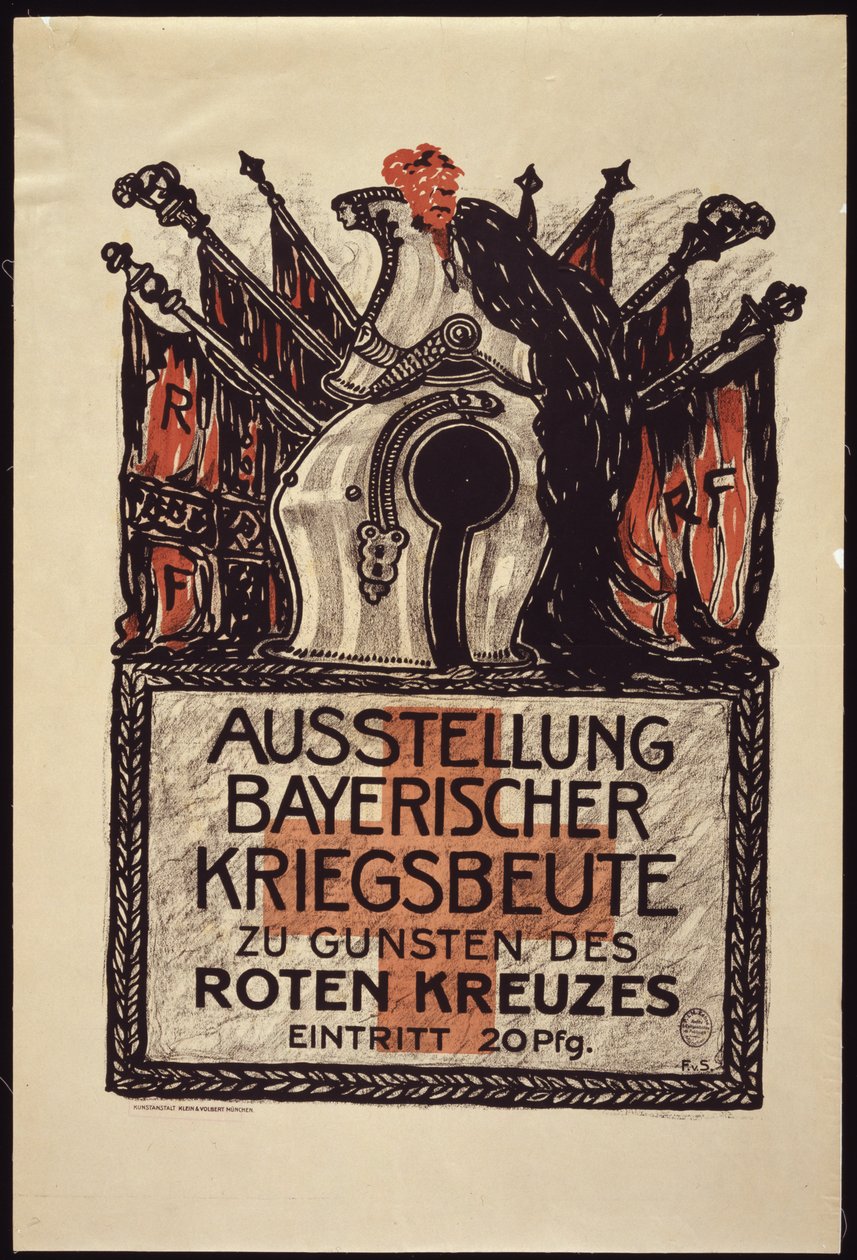 Exposition des dépouilles de guerre bavaroises au profit de la Croix-Rouge, 1915 - Franz von Stuck
