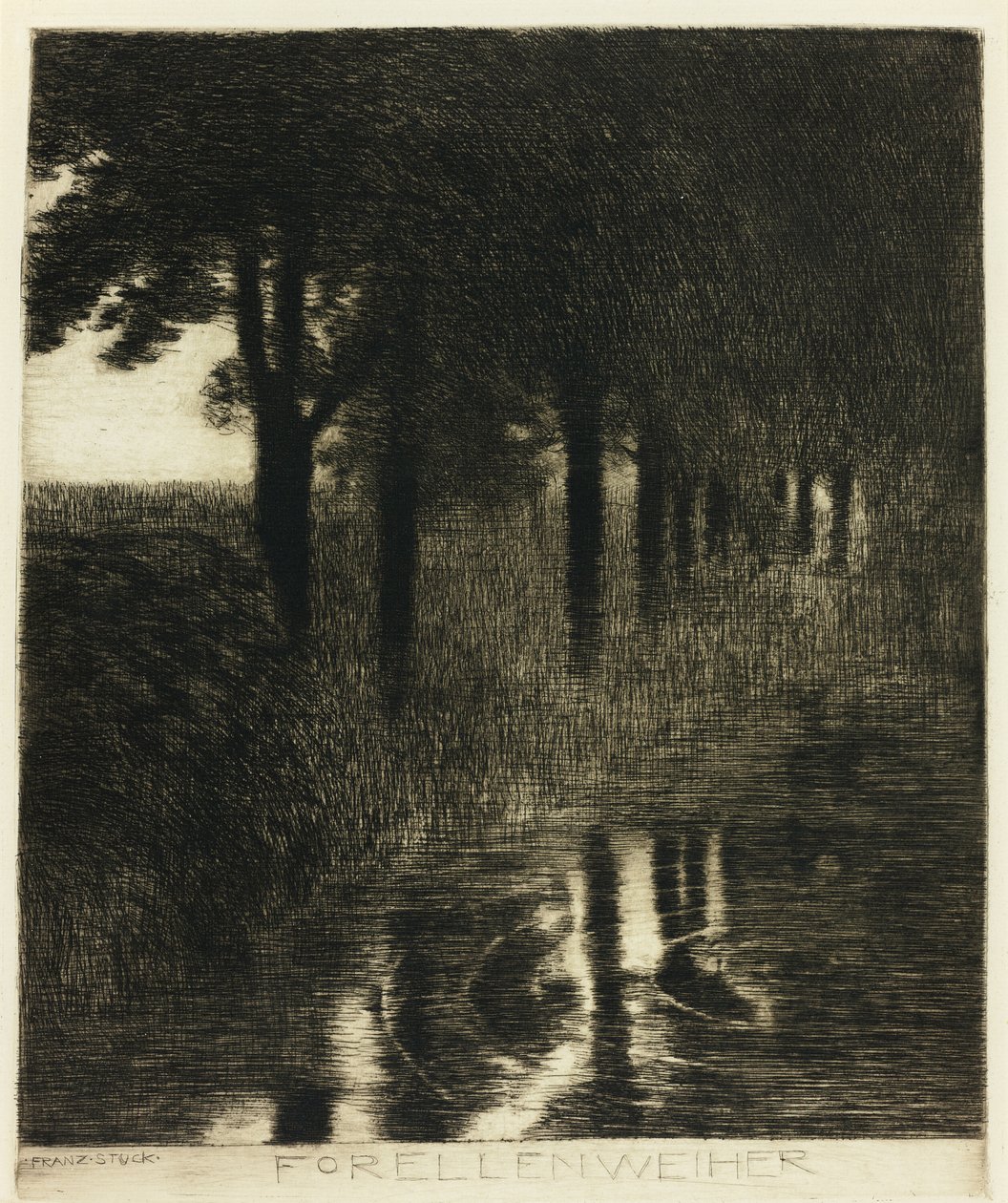 Le bassin à truites - Franz von Stuck