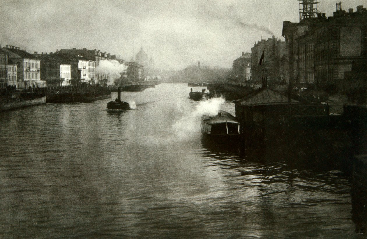 La Rivière Fontanka à Saint-Pétersbourg, Russie, années 1900 - Fred Boisson