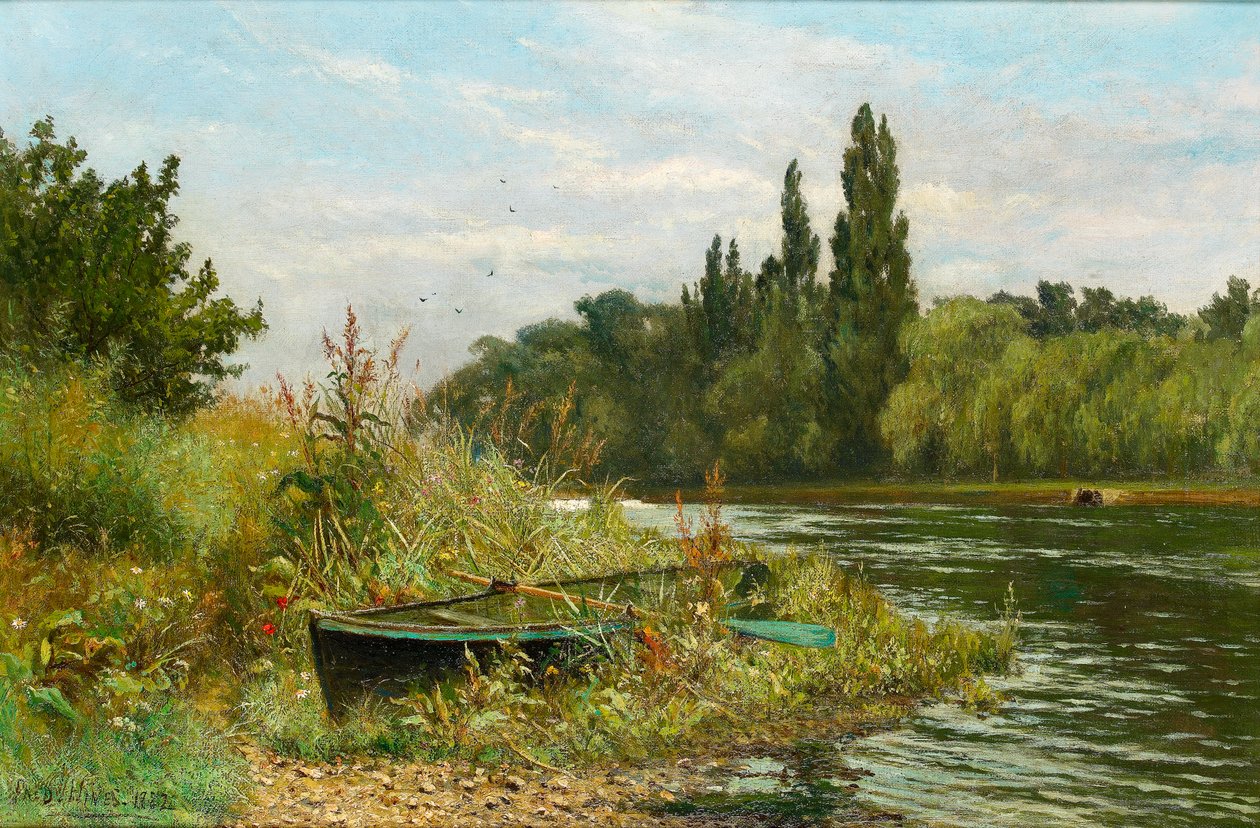 Un coin tranquille sur la Tamise, 1882 - Fred Hines