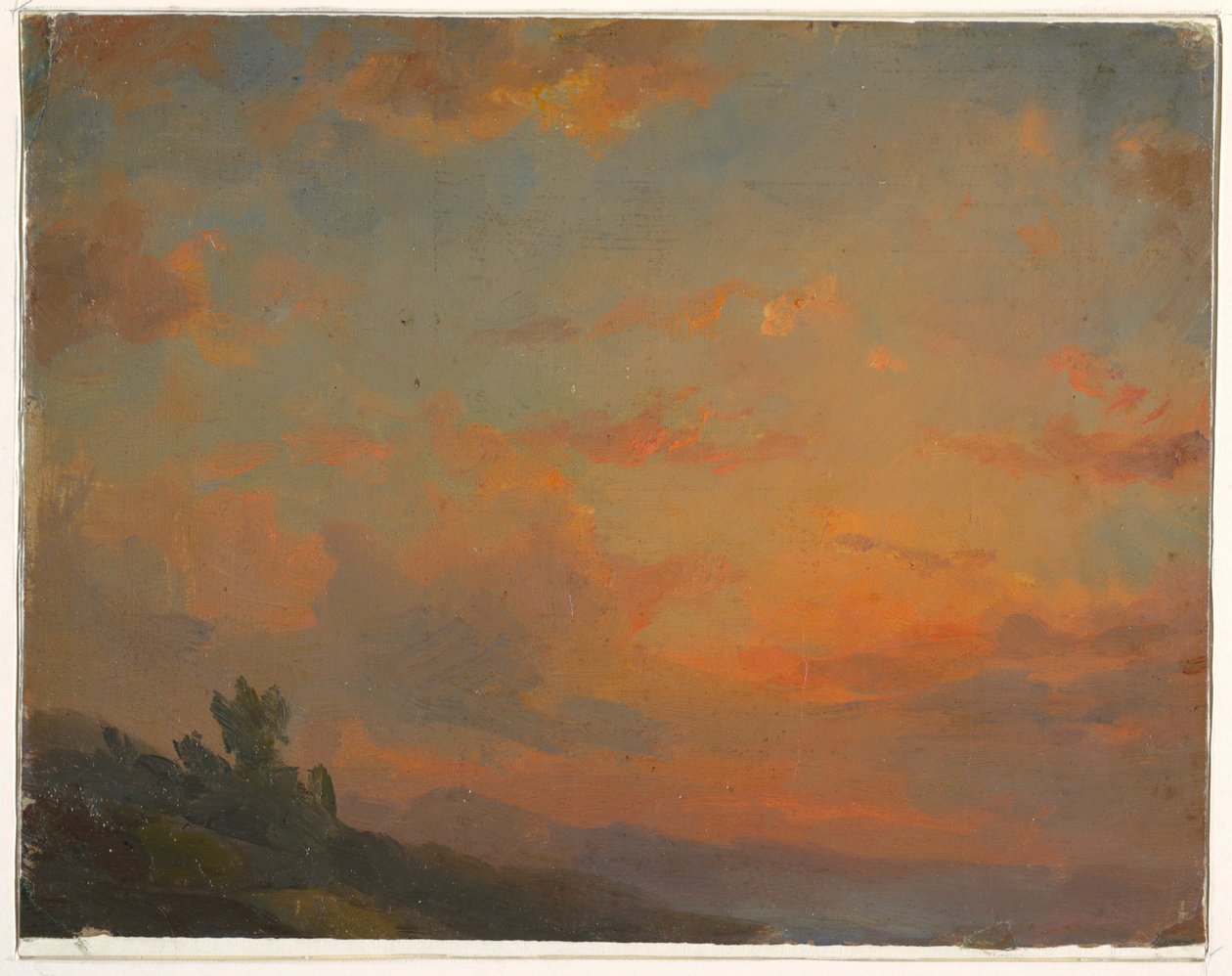Étude de nuages, coucher de soleil - Frederic Edwin Church