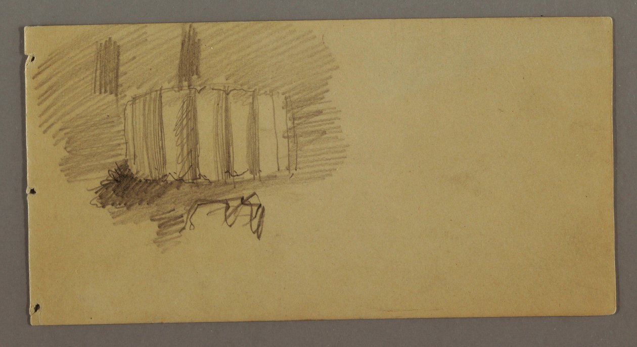 Dessin, colonnes classiques, possiblement 1869 - Frederic Edwin Church