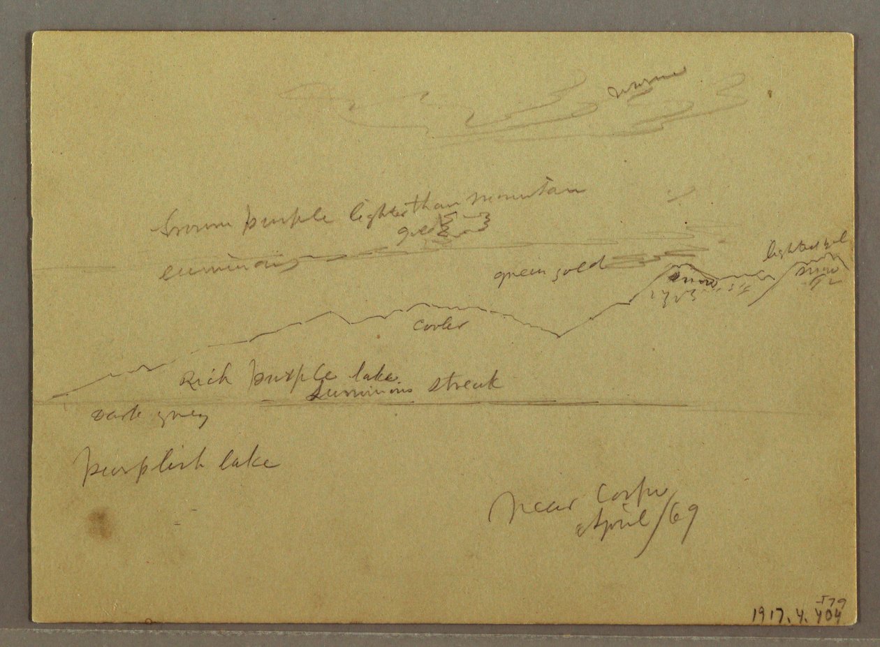 Dessin, Étude du ciel au-dessus de la mer - Frederic Edwin Church