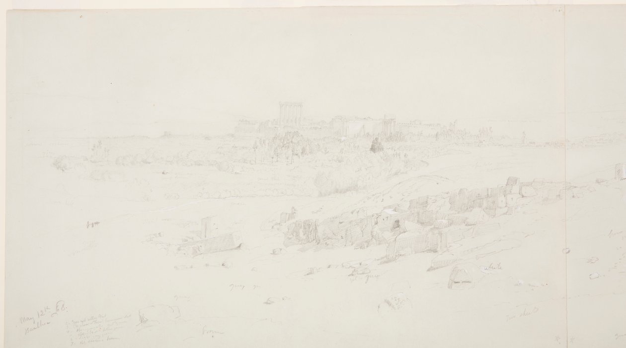 Temples au matin, Baalbek, 12 mai 1868 - Frederic Edwin Church