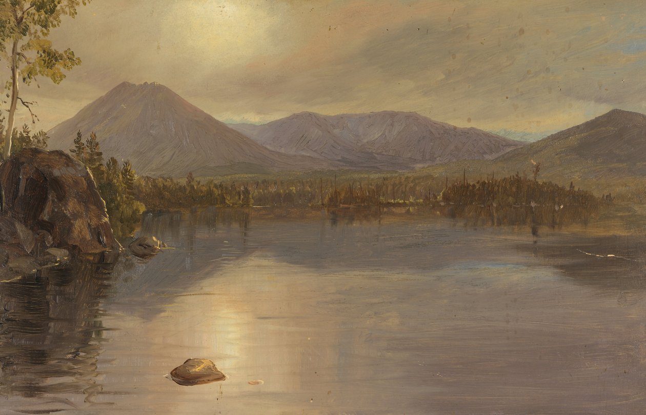 Monts Katahdin et Turner depuis le lac Katahdin, Maine - Frederic Edwin Church