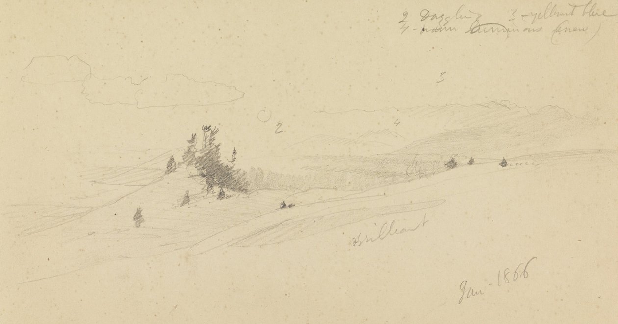 Colline boisée, vallée vallonnée, soleil - Frederic Edwin Church