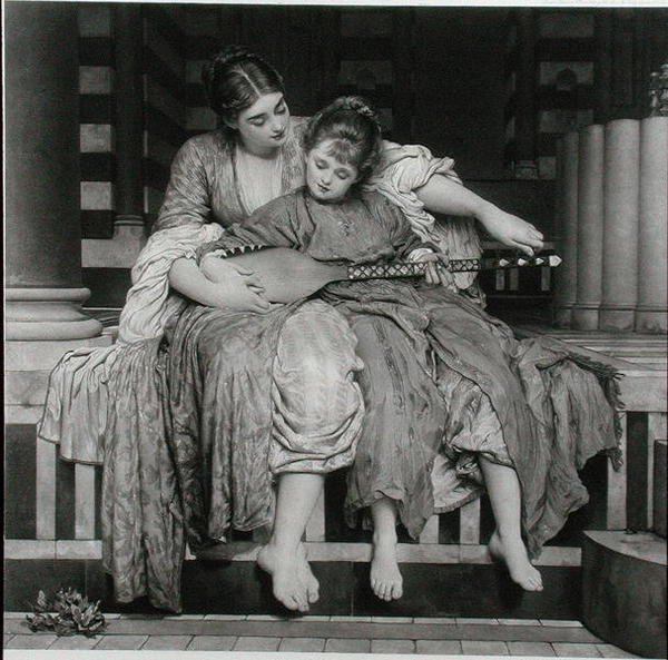 La leçon de musique, publiée par The Fine Art Society - Frederic (after) Leighton