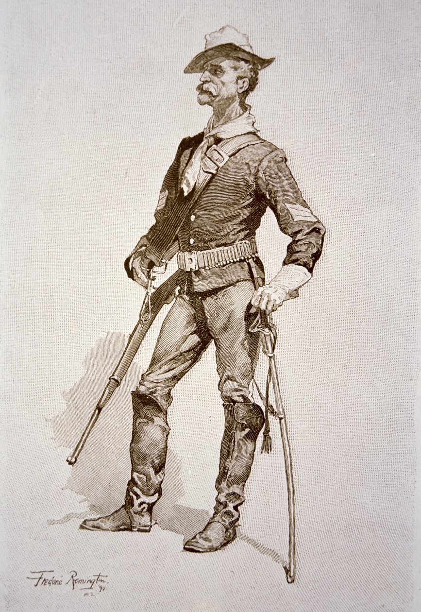 Un sergent de la cavalerie américaine, d