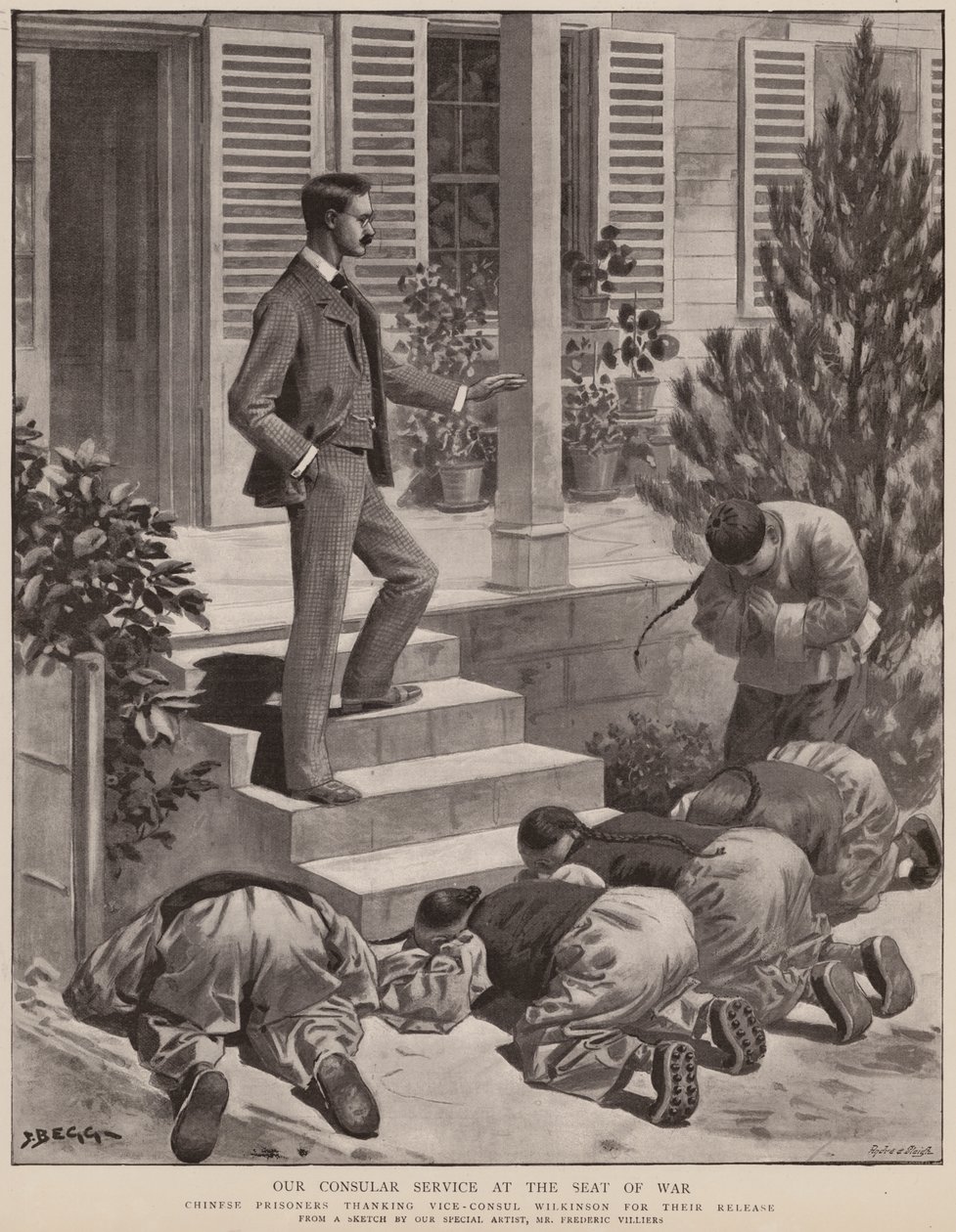 Notre service consulaire au siège de la guerre (litho) - Frederic (after) Villiers