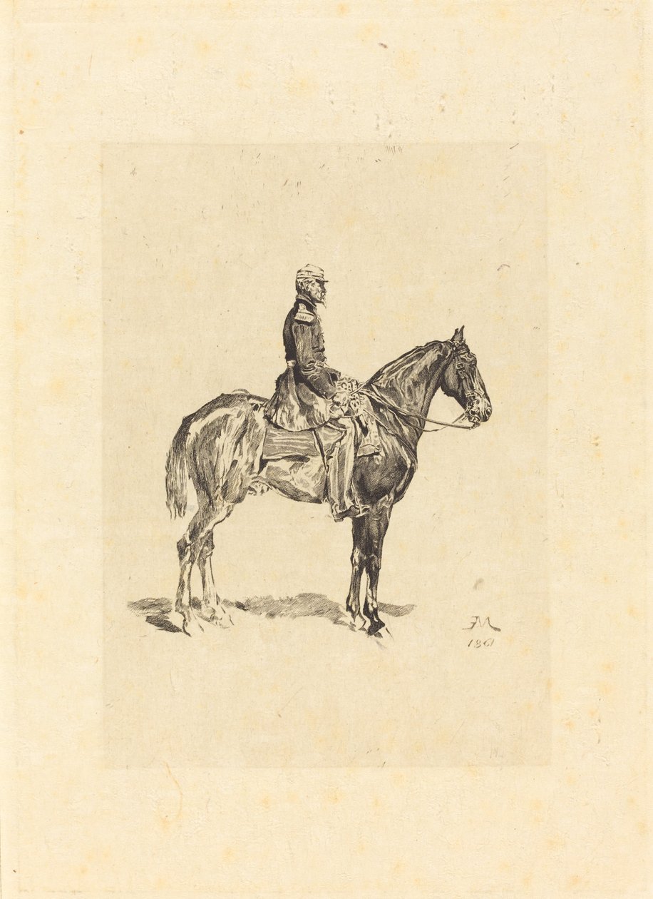 Cavalier - Frederic Auguste La Guillermie after Jean Louis Ernest Meissonier