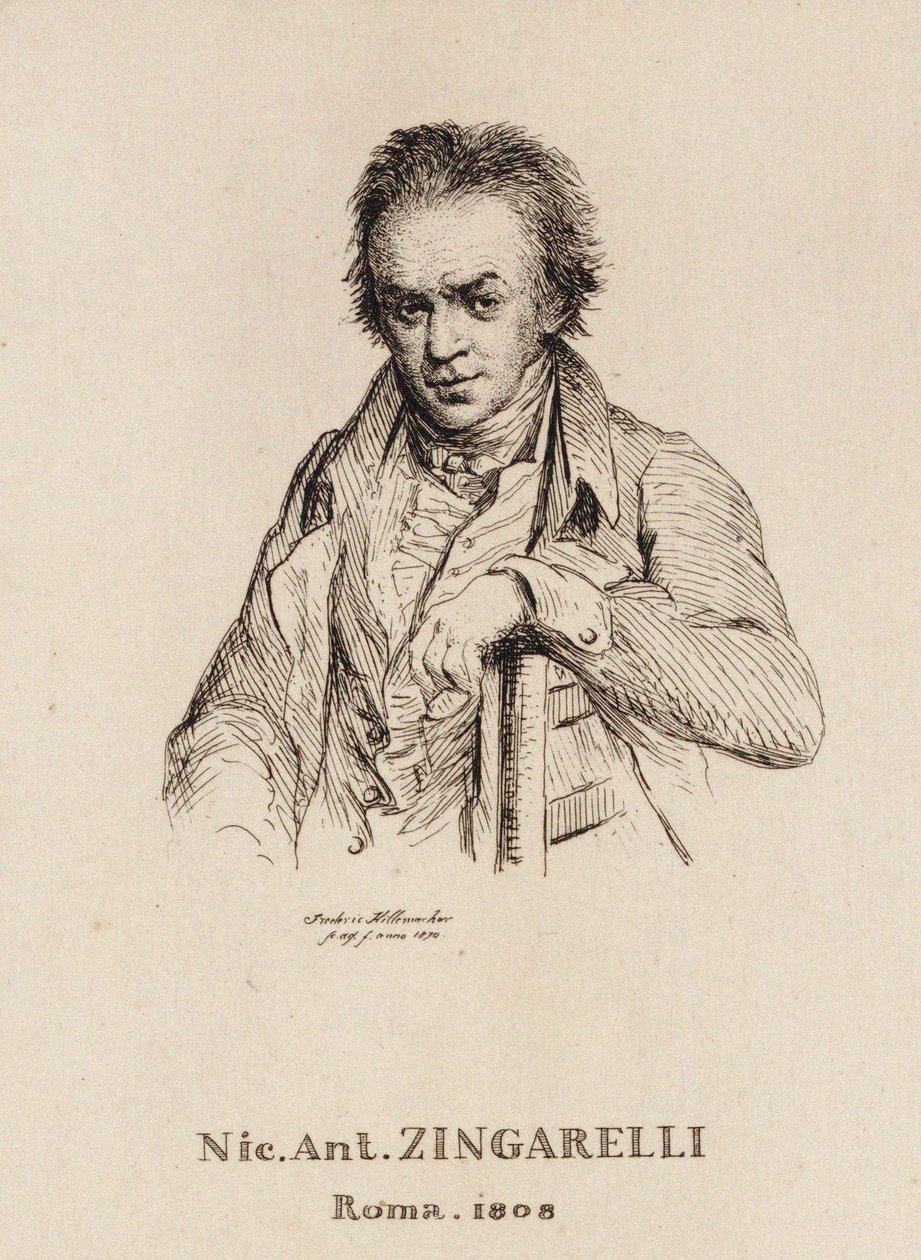 Portrait du compositeur Nicola Antonio Zingarelli 1752-1837 - Frederic Desire Hillemacher