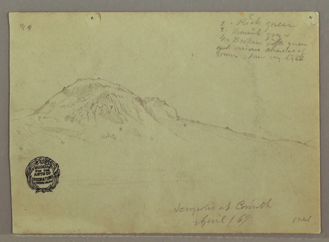 Colline Nue, Acropole à Corinthe, Grèce - Frederic Edwin Church