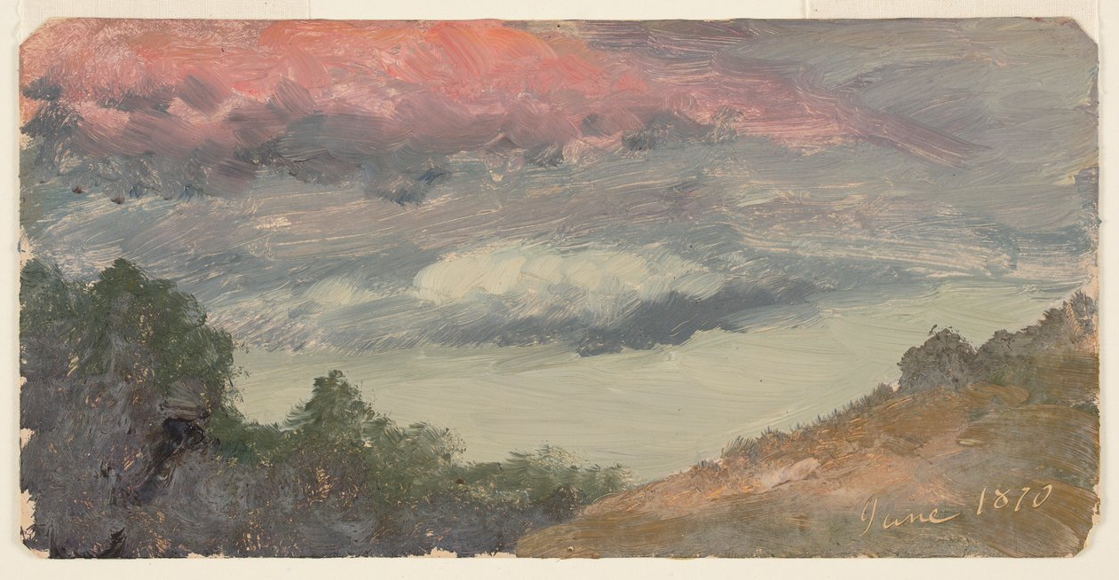 Nuages au-dessus de la ferme de Church, Hudson N.Y. - Frederic Edwin Church