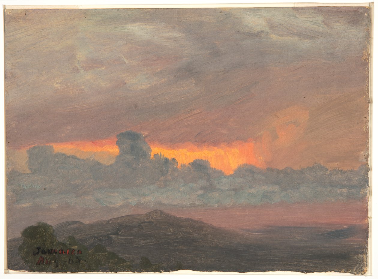 Coucher de soleil nuageux, Jamaïque - Frederic Edwin Church