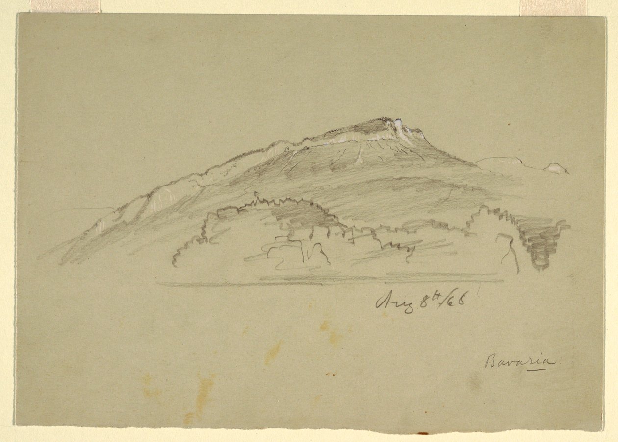 Dessin, un arbre, Bavière, 8 août 1868 - Frederic Edwin Church