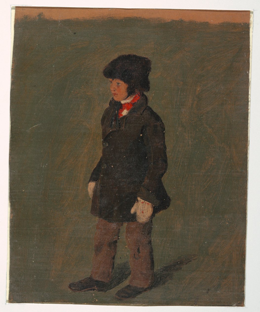 Dessin, un garçon (probablement le fils de Church), vers 1874-75 - Frederic Edwin Church
