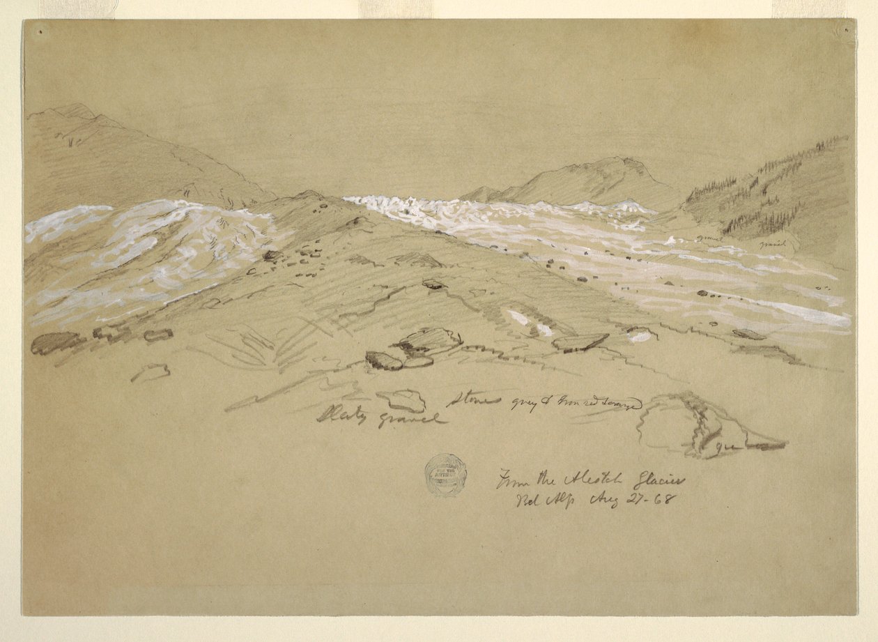 Dessin, glacier d
