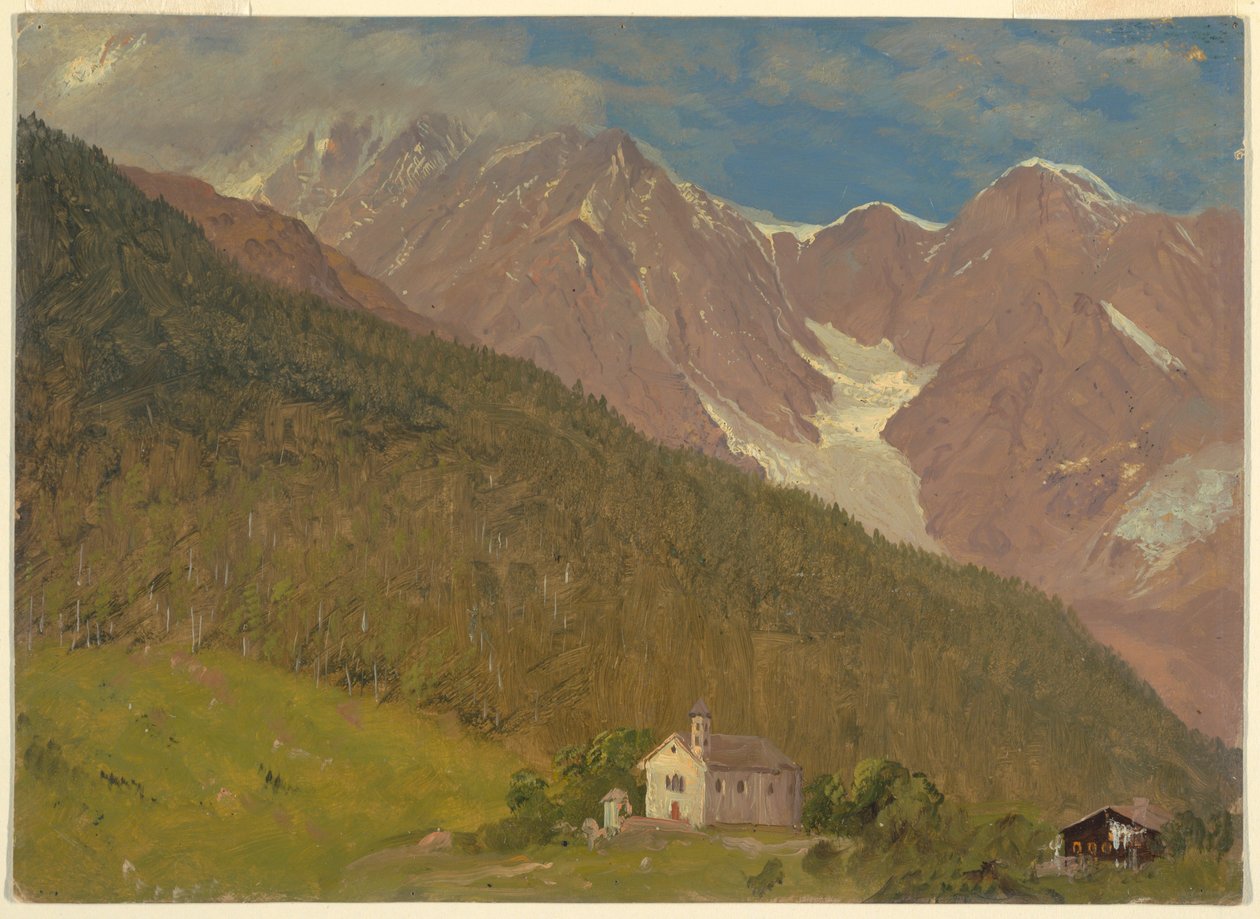 Dessin, Paysage alpin en Suisse, août 1868 - Frederic Edwin Church