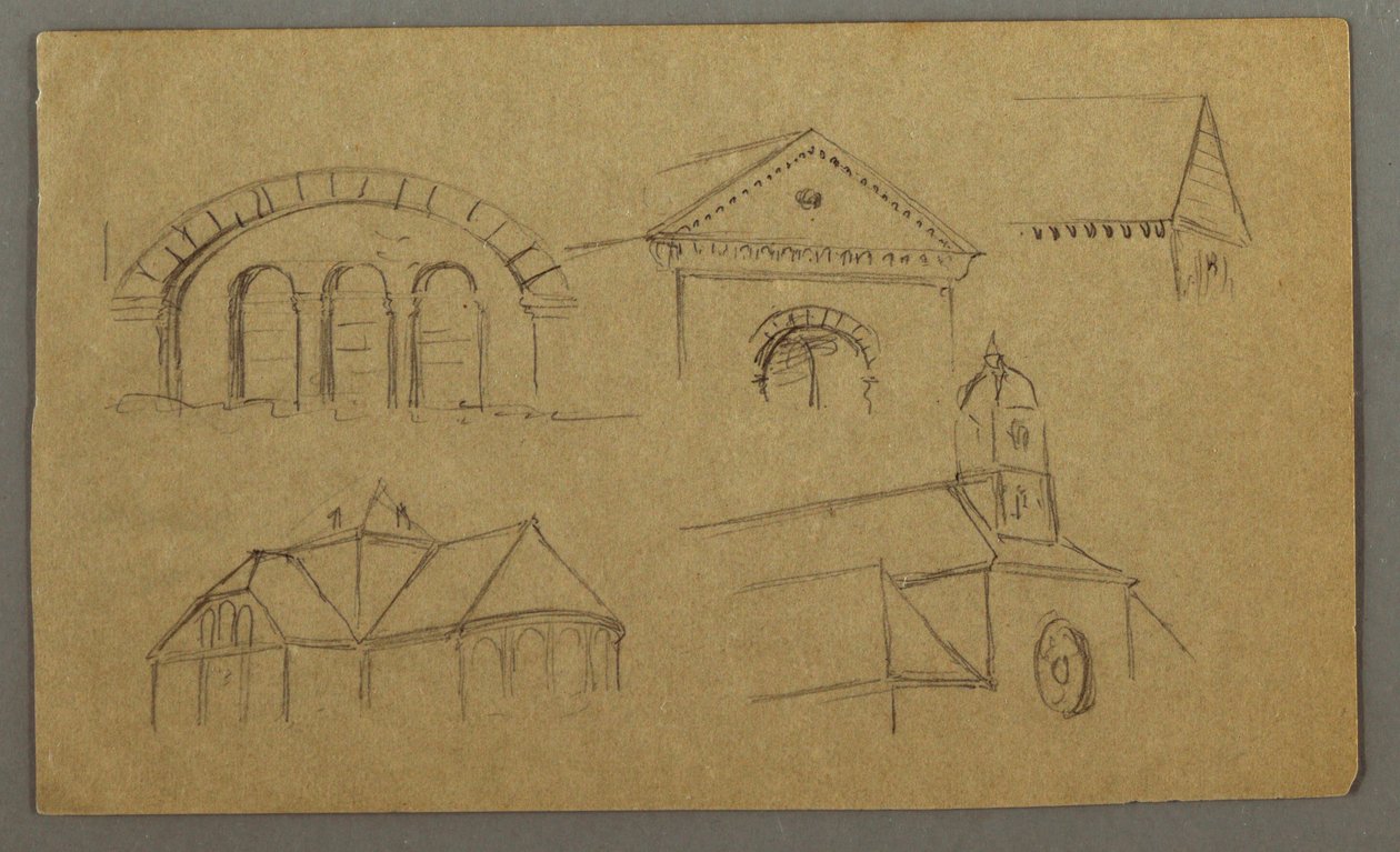 Dessin, études architecturales, Autriche ( ), 1868 - Frederic Edwin Church