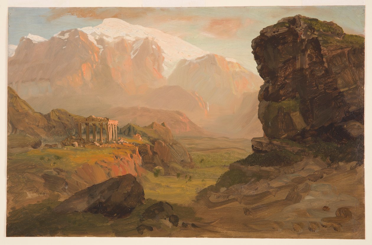 Dessin, Bashan Fantasy, avril 1869 - Frederic Edwin Church