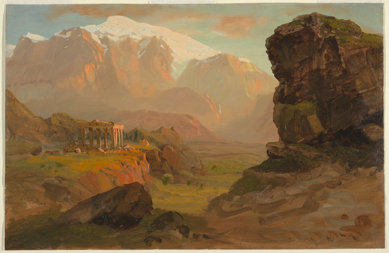 Dessin, Bashan Fantasy, avril 1869 - Frederic Edwin Church