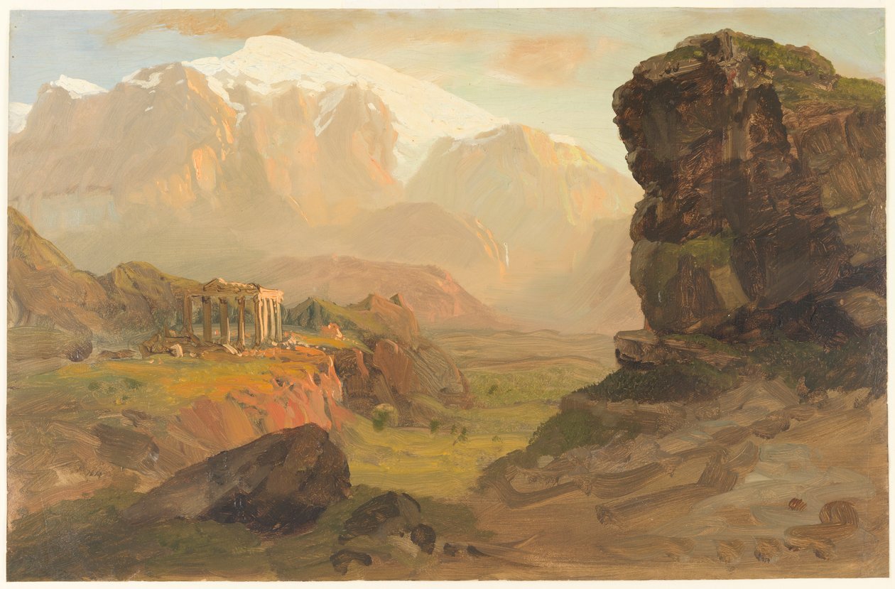 Dessin, Bashan Fantasy, avril 1869 - Frederic Edwin Church