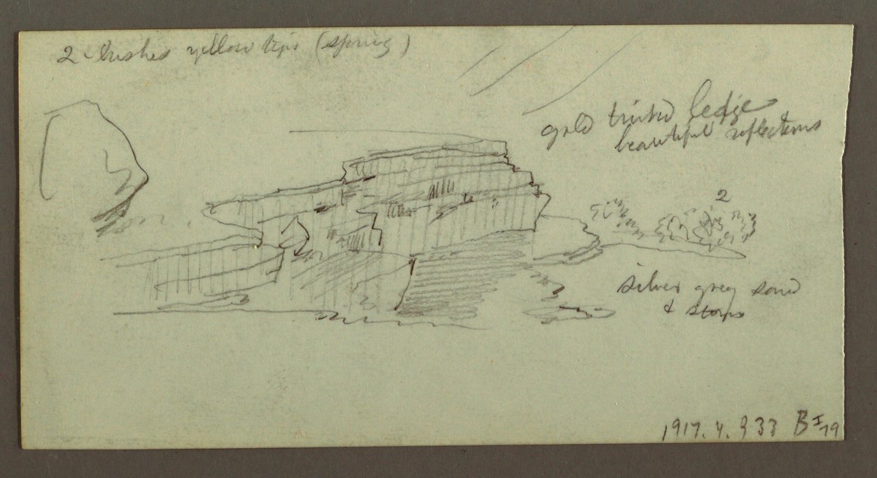 Dessin, Canyon, peut-être 1868 - Frederic Edwin Church
