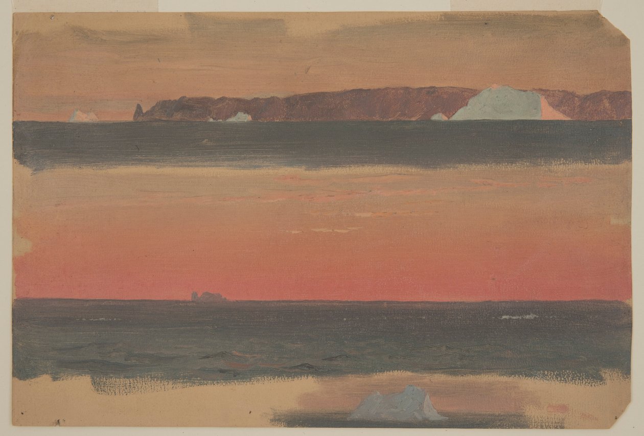 Dessin, Cap St-Jean, Terre-Neuve, 1er juin 1859 - Frederic Edwin Church