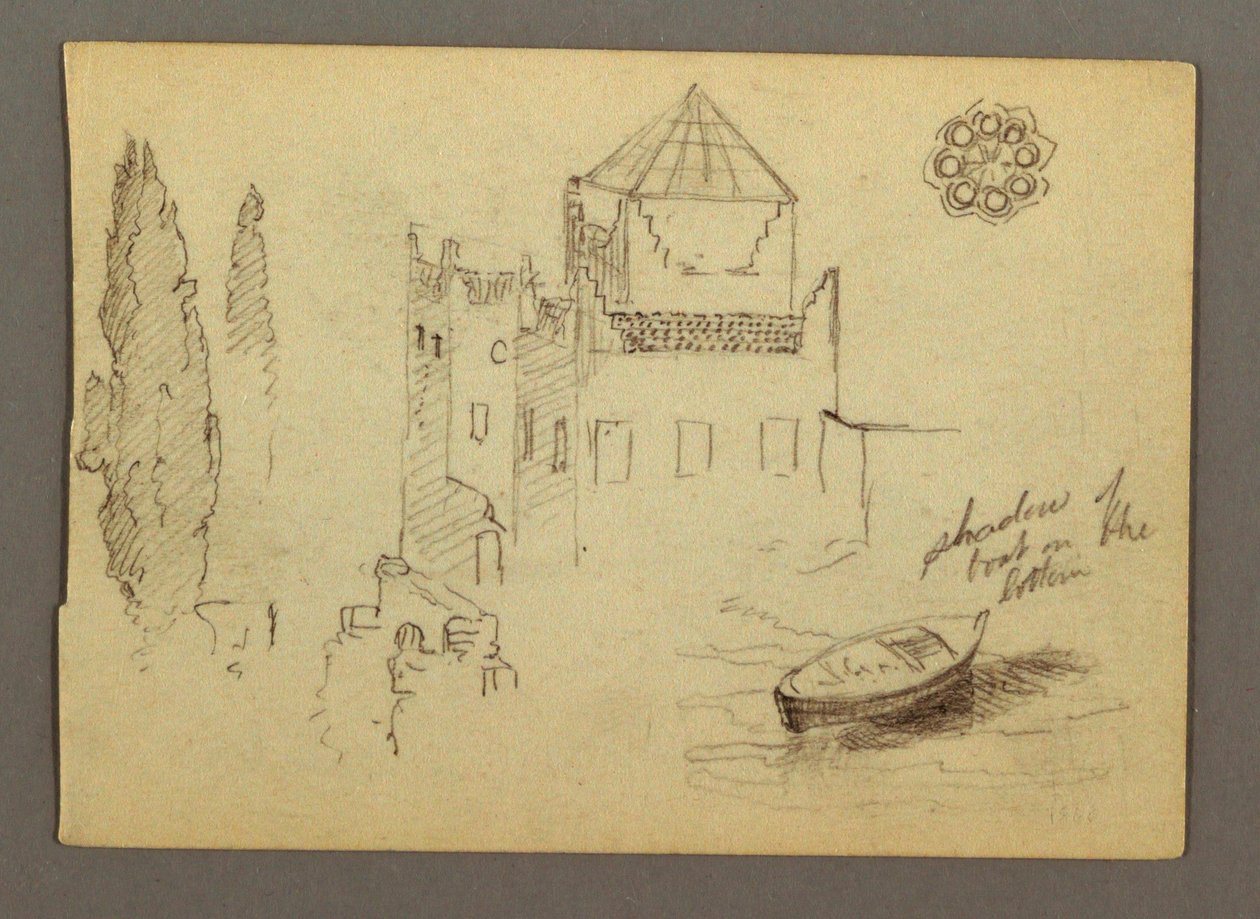 Dessin, Château au bord de l