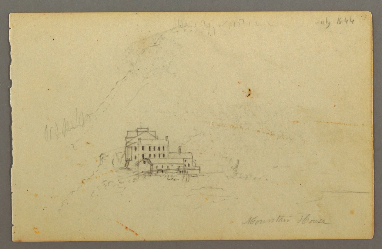Dessin, Maison de la montagne de Catskill, 1844 - Frederic Edwin Church