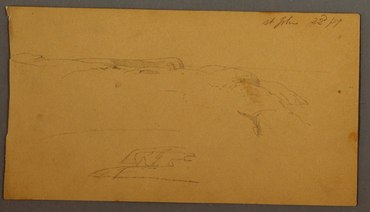 Dessin, Cliffs, 1859 - Frederic Edwin Church