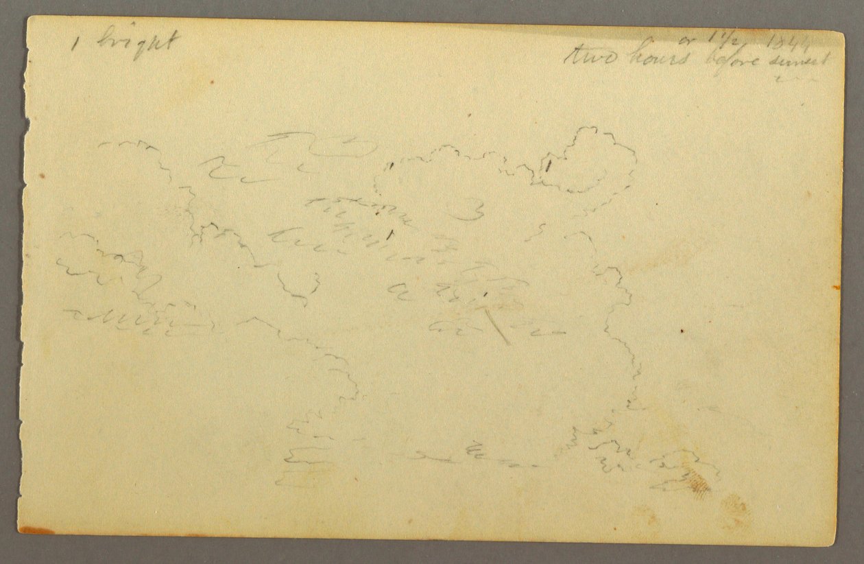 Dessin, Étude de nuages, 1844 - Frederic Edwin Church